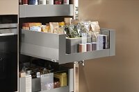 Einschubelemente aus Glas vorne