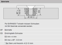 71T453T CLIP top Scharnier für dünne Türen 110°, Eckanschlag, Topf: EXPANDO T, mit Feder