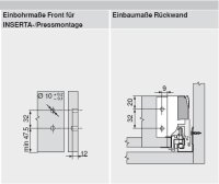 378M5502SA TANDEMBOX antaro Zarge M=83mm, NL=550mm, RAL 9006 weißaluminium