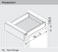 378K4002SA TANDEMBOX antaro Zarge K=115mm, NL=400mm, RAL...