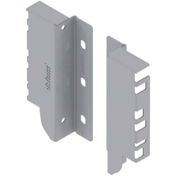 Z30K000S TANDEMBOX Holzrückwandhalter, weißaluminium, Höhe K=128,5 mm