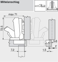 71T7640N01 CLIP top Weitwinkelscharnier 155°,...