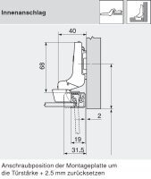 71B970A CLIP top BLUMOTION Alurahmenscharnier 95°,...