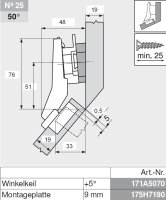 79B9658 CLIP top BLUMOTION Winkelscharnier 45° I, halbaufschlagend, Topf: Schrauben