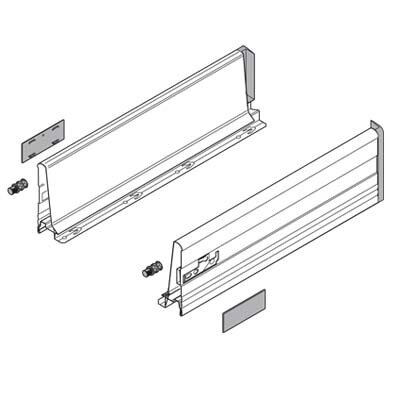 Bausatz Tandembox Antaro, Zargenhöhe K=115 mm, mit Korpusschiene 30/65 kg für Tip-On-Blumotion