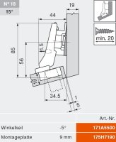 79B9595 CLIP top BLUMOTION Winkelscharnier 20° II,...