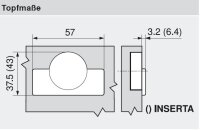 79B9454 CLIP top BLUMOTION Winkelscharnier 15° III, max. aufschl., Topf: Schrauben