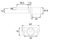 1171.000 Zentralverschluss mit 2 Flügeln, HUB 12mm