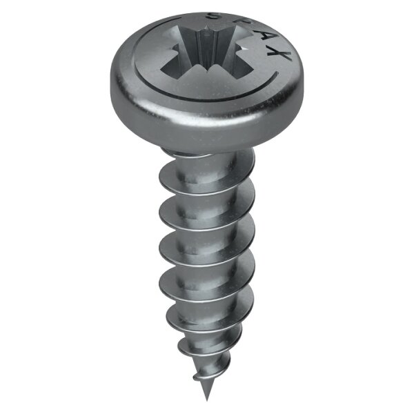 61D.1500 Spanplattenschraube 4x15mm Flachkopf für Befestigung von Legrabox Holzrückwandhalter und Zarge, 100 Stück