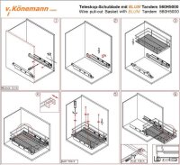 Teleskopschublade, XXL-Korb, KB 300 mm, Tiefe 500mm, mit BLUM TANDEM Blumotion Softclose-System