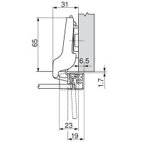 71T960A CLIP top Alurahmenscharnier 95°,...