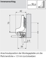 71T970A.22 CLIP top Alurahmenscharnier 95°,...