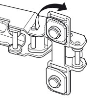 71T970A.22 CLIP top Alurahmenscharnier 95°, Innenanschlag, mit Feder, Topf: Klemmen