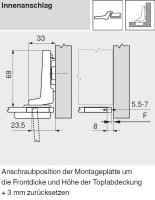 75T4300 CLIP top Glastürscharnier 94°,...