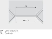 78A9658.T CLIP top 95° Winkelscharnier +45° I, halbaufschlagend, ohne Feder, Topf: Schrauben