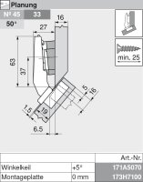 78A9458.T CLIP top Winkelscharnier +45° III, max. aufschlagend, ohne Feder, Topf: Schrauben