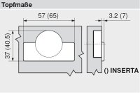 78A9555.T CLIP top 95° Winkelscharnier +20° II, aufschlagend, ohne Feder, Topf: Schrauben