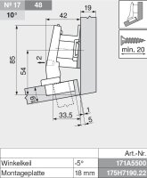 78A9454.T CLIP top Winkelscharnier +15° III, max....