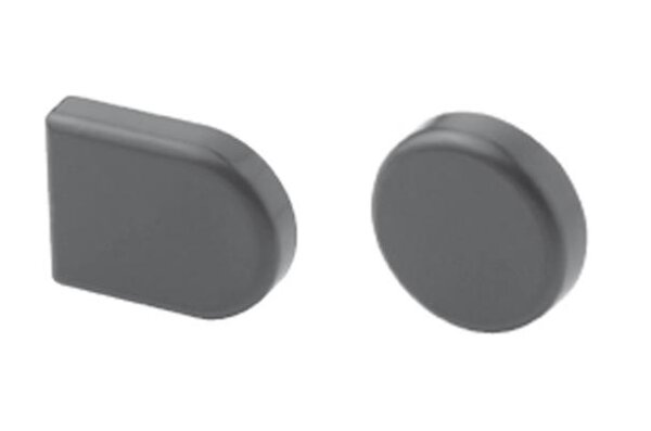 Glastürscharnier-Topfabdeckung, schwarz