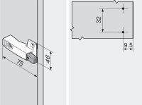 971A0700 BLUMOTION in Adapterplatte, kreuz (9,5/32),...