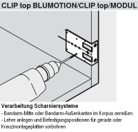 65.5300 Anschlagwinkel AVENTOS HF, CLIP top BLUMOTION/CLIP top, MODUL
