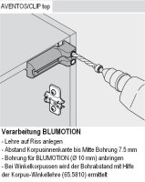 65.5010 Bohrlehre für Türen BLUMOTION, TIP-ON