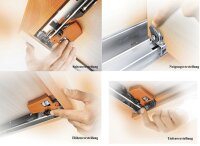 760H2700S MOVENTO mit BLUMOTION S, Vollauszug für Holzschubkasten, 40 kg, NL=270mm, mit Kupplungen, für TIP-ON-Blumotion