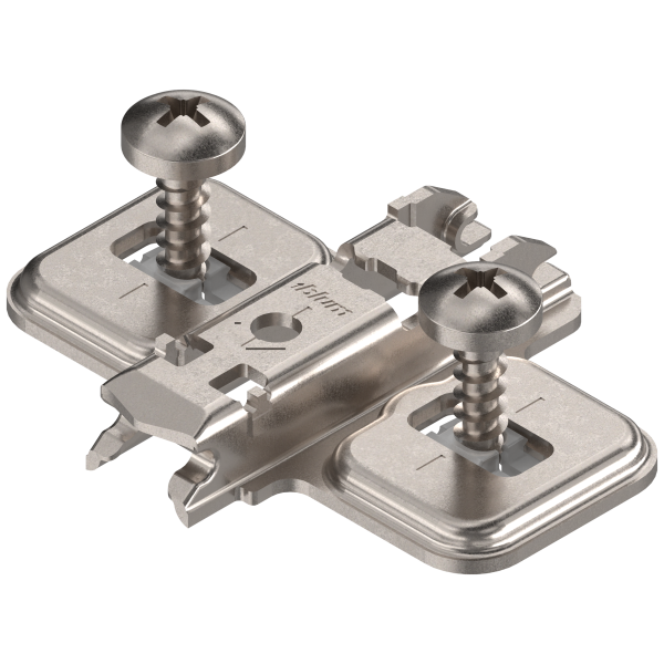 173S6100 CLIP Montageplatte, 0 mm, Stahl, Spax-Schrauben, HV: Langloch