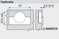 79B9550.83 CLIP top BLUMOTION Stollenscharnier 83°, 3 mm gekröpft, Topf: Schrauben