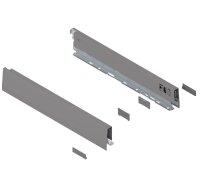 470N4002S MERIVOBOX Zarge indiumgrau, Höhe N (68,5 mm), NL=400 mm, li/re, inkl. Abdeckkappen