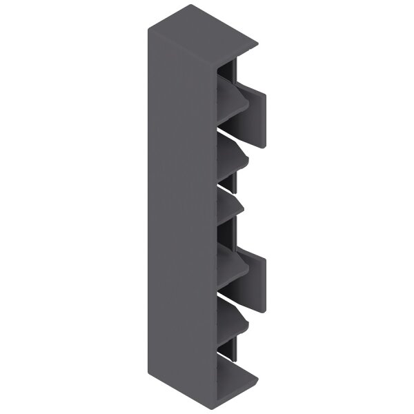 ZB4M00AK MERIVOBOX Abdeckkappe für Holzrückwandhalter Höhe M auf Höhe E, symmetrisch, oriongrau