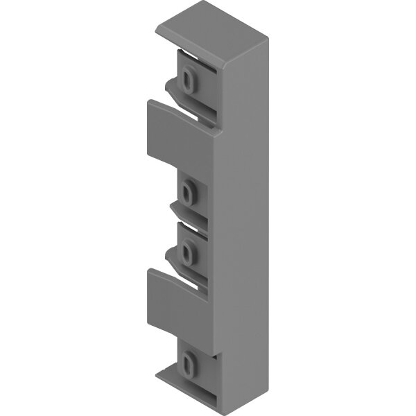 ZB4M00AK MERIVOBOX Abdeckkappe für Holzrückwandhalter Höhe M auf Höhe E, symmetrisch, indiumgrau