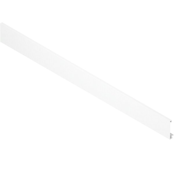 ZV4.1042M MERIVOBOX Vorderstück o. Nut für Innenschubkasten und Innenauszug mit Querreling, bis KB=1200mm, zum Ablängen, seidenweiß