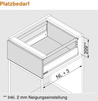 ZR4.300RS.E MERIVOBOX Längsreling, NL=300 mm, links/rechts, seidenweiß