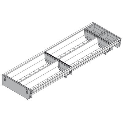 ZSI.650BI2N ORGA-LINE Besteckeinsatz für TANDEMBOX Schubkasten, B=192 mm, NL=450-650mm