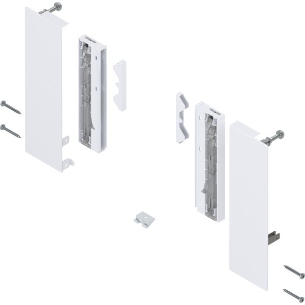 ZI4.4ES1 MERIVOBOX Fronthalter, Höhe E, für Innenauszug mit Einschubelement, links/rechts, seidenweiß