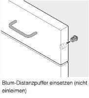993.0830.01 Blum Distanzpuffer, Bohrdurchmesser 8mm