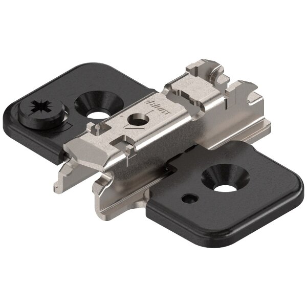 173H7130 onyx CLIP Montageplatte, kreuz, 3 mm, Schrauben, HV: Exzenter