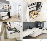 760H4000S MOVENTO mit BLUMOTION S, Vollauszug für Holzschubkasten, 40 kg, NL=400mm, ohne Kupplungen, für TIP-ON-Blumotion