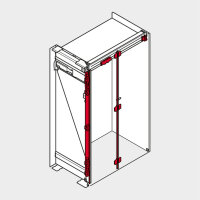 802T2250.L3 REVEGO duo, Scharnierträger Set, für Pockethöhe 2257–2406 mm, links