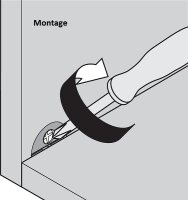 42.0700 Korpusverbinder: Gehäuse weiss 25mm zum Einpressen und stirn- seitige Verbinderschraube 5mm