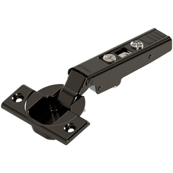 70T3550OX CLIP top Standardscharnier 110°, gerade, ohne Feder, Topf: Schrauben, onyxschwarz