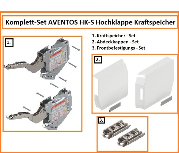 Komplett-Set AVENTOS HK-S Hochklappe Kraftspeicher, LF=220-2215