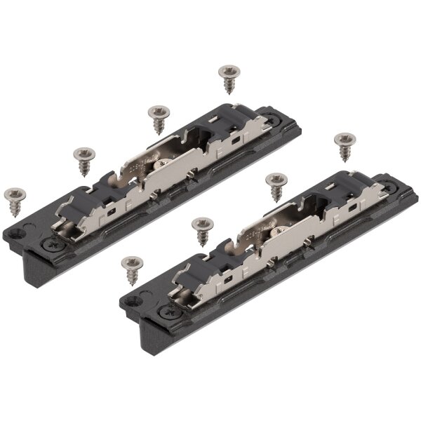 20S4200A.OX Set Frontbefestigung für Aventos HS, HL, HK - für schmale Alurahmen, onyxschwarz