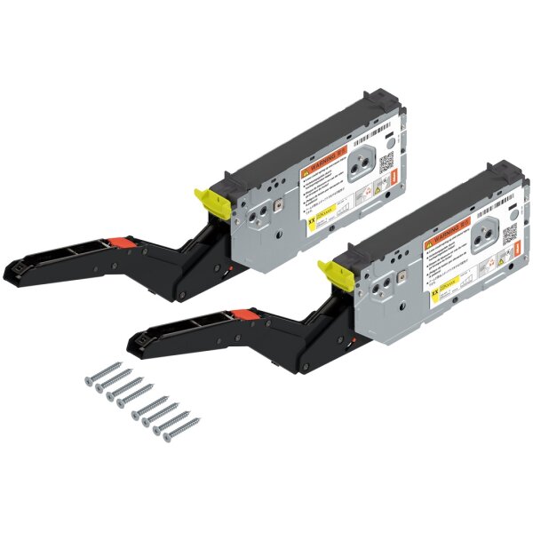 22K2500T ECS AVENTOS HK top Hochklappe, Kraftspeicher, LF=930-2800 (bei 2 Stück), für TIP-ON, zum Schrauben, eclipseschwarz