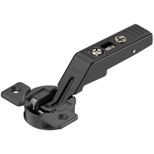 78Z5500T onyx CLIP top Zwischenscharnier für AVENTOS Hochfaltklappe 134°, ohne Feder, Topf: Schrauben