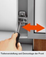 91K9550 MODUL Kühlschrank Schlepptürscharnier 95°, gerade, mit Feder, Topf: Schrauben