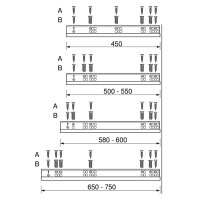 566H5000C01 TANDEM plus Vollauszug, 50 kg, NL=500 mm mit Kupplungen, für TIP-ON