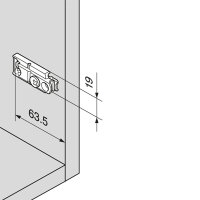 175H5400 CLIP Montageplatte, gerade (22/32 mm), 0 mm,...