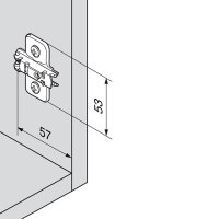 173L6130 CLIP Montageplatte, 3 mm, Stahl, Spax-Schrauben,...